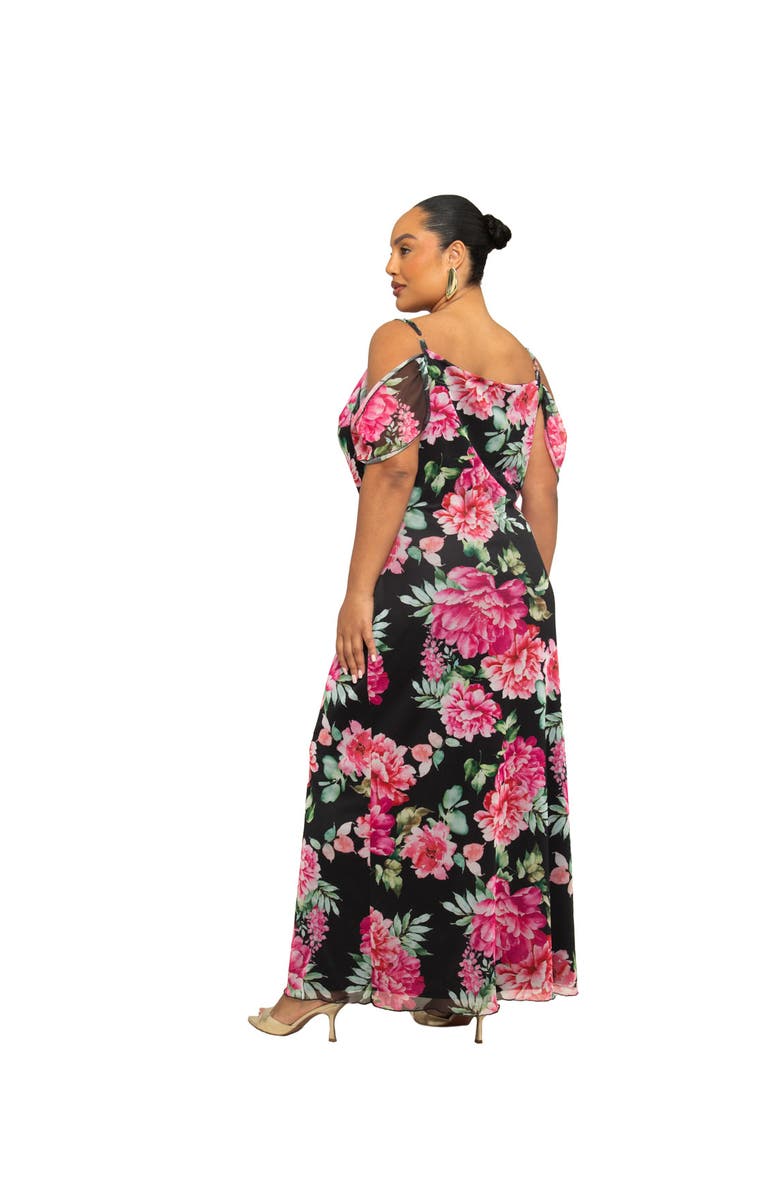 FASHION-SZN CURVE Off The Shoulder Floral Maxi Dress, Alternate, color,