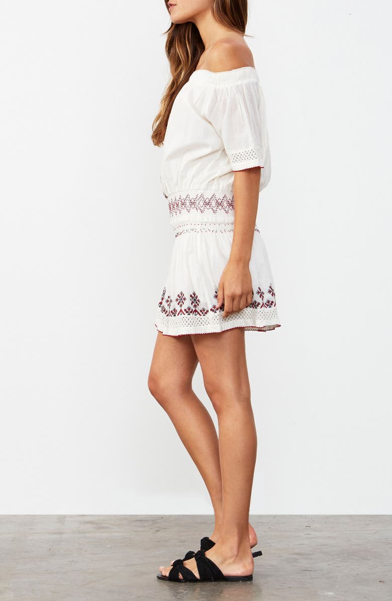 Tularosa 'Marietta' Embroidered Off the Shoulder Dress, Alternate, color, 