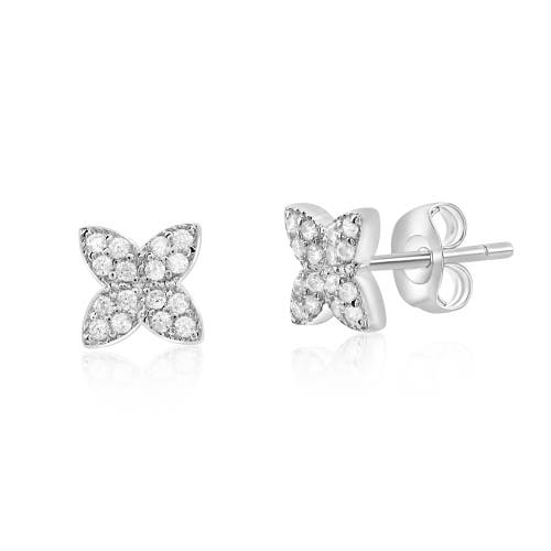 Donatello Gian Sterling Silver Crystal Earrings In Silver