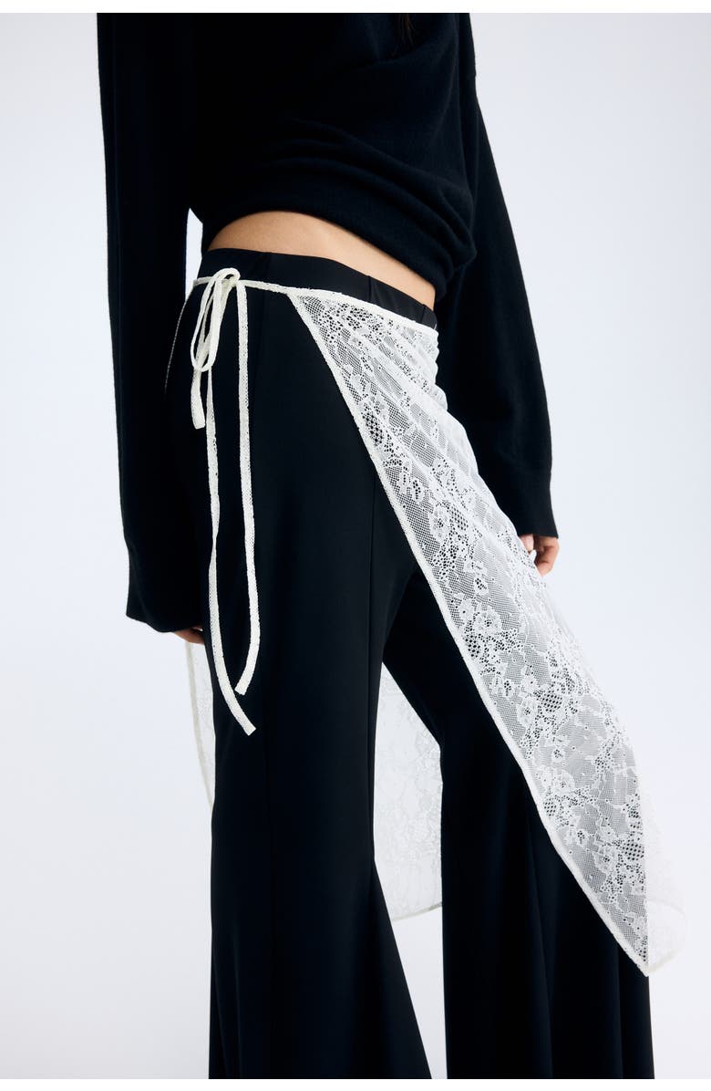 H&M Lace Wrap Skirt, Alternate, color, Light Beige