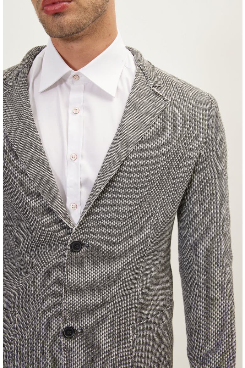 MODERN COTTON JACKET, Alternate, color, BLACK WHITE