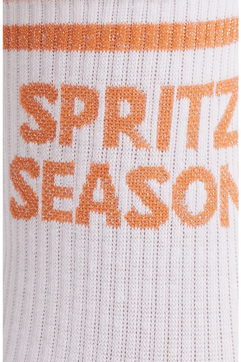Spritz Season Cotton Blend Crew Socks, Alternate, color, PEACH