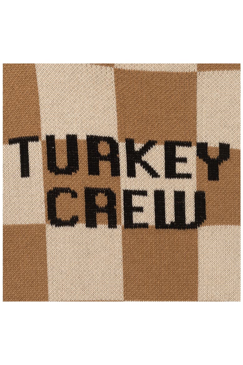 Halloween Checkered Sweater and Pants Set, Alternate, color, BROWN TURKEY