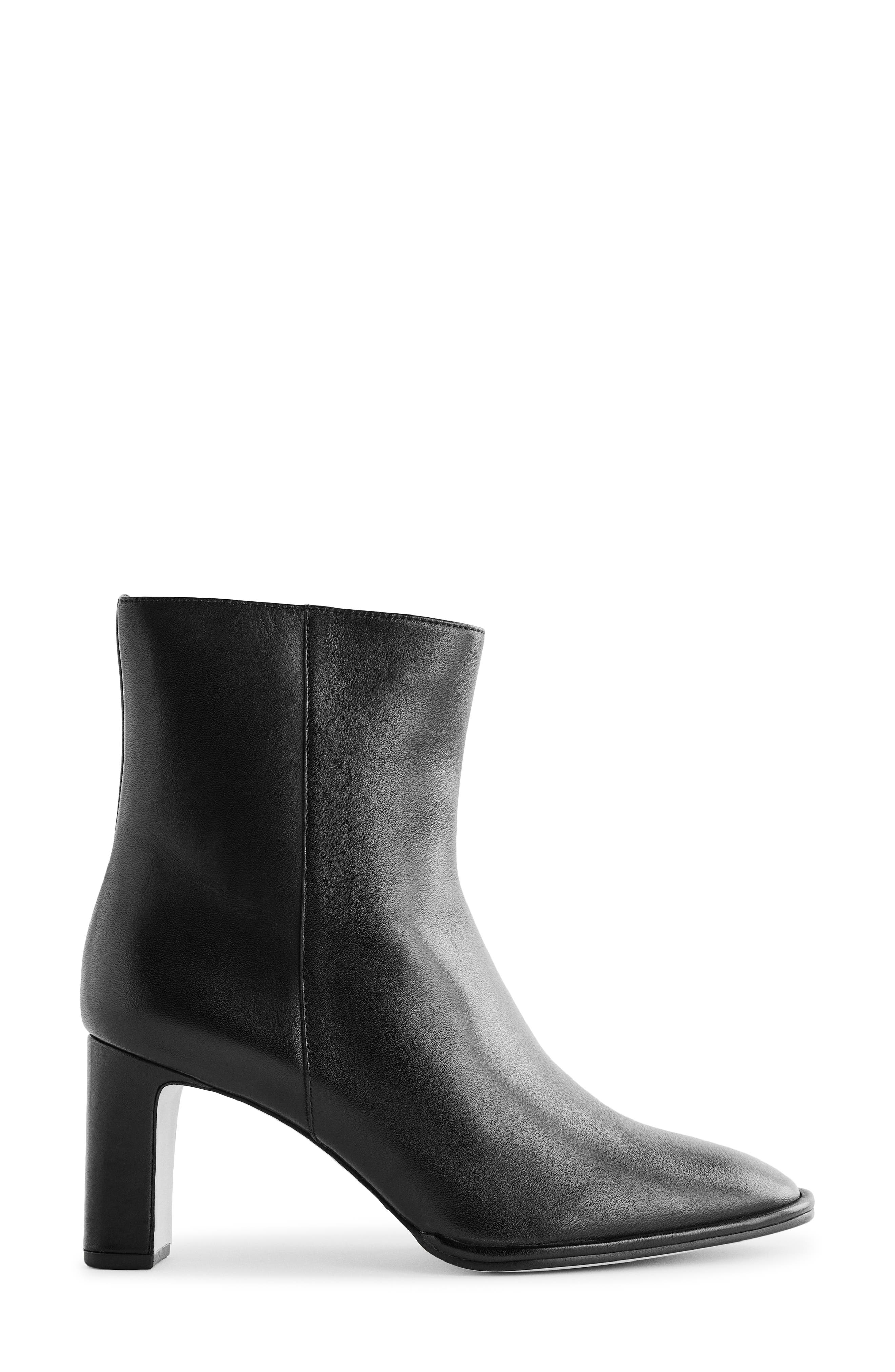 Reformation Gillian Bootie, Alternate, color, Black Leather