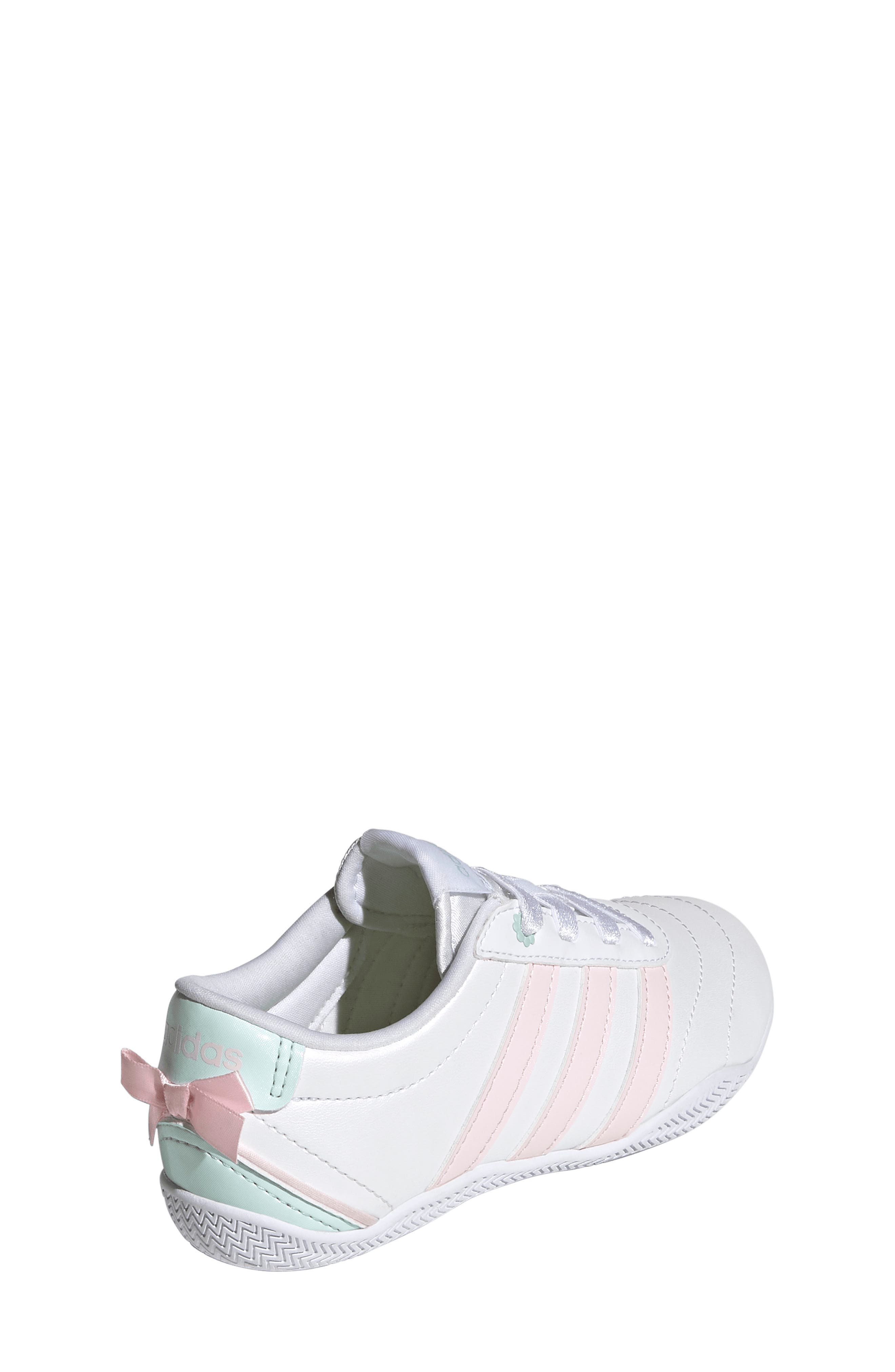adidas Kids' Grand Court Lo Sneaker, Alternate, color, White/ Pink/ Halo Mint