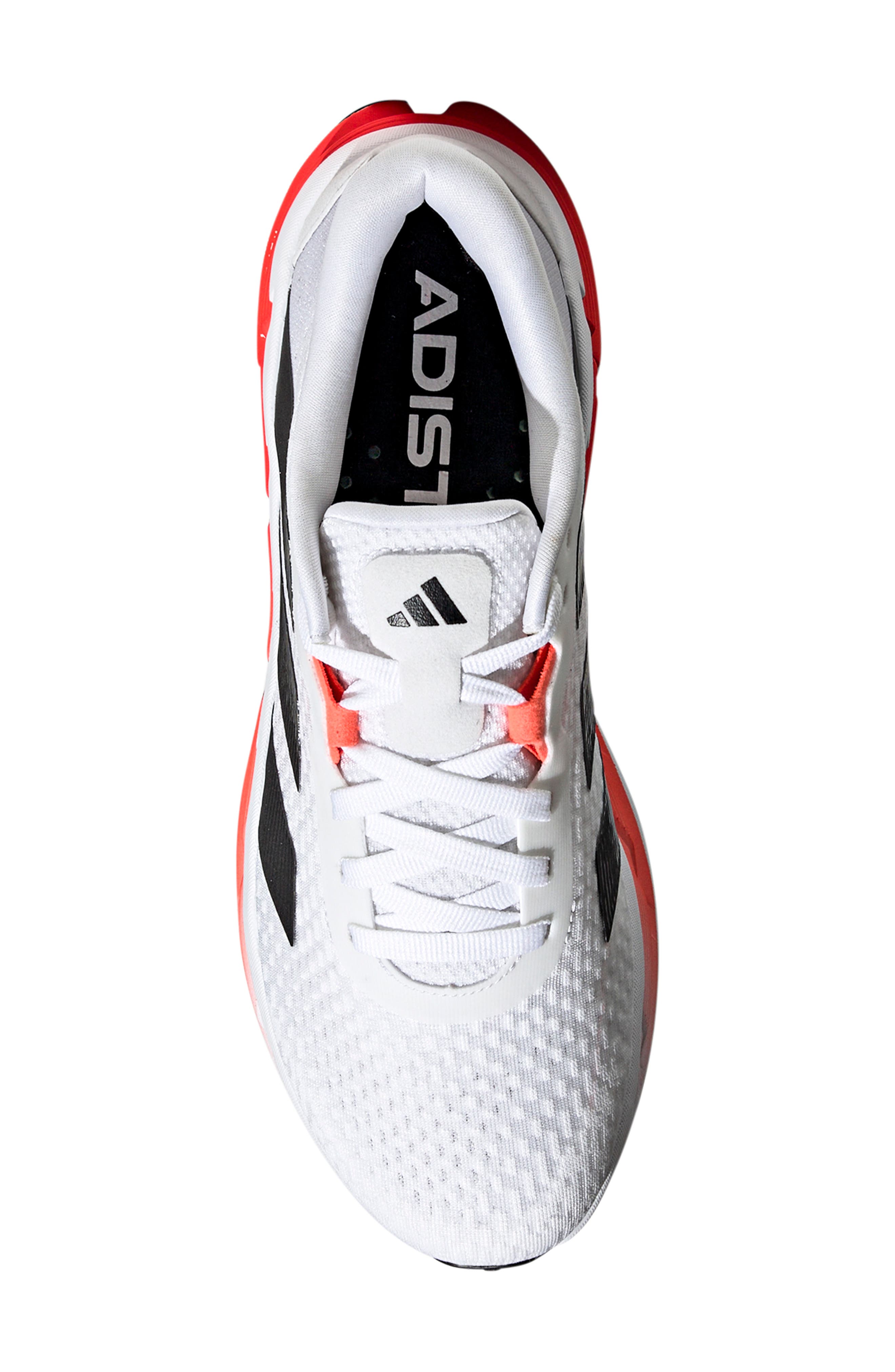 adidas Adistar 3 Running Shoe, Alternate, color, White/ Black/ Solar Red