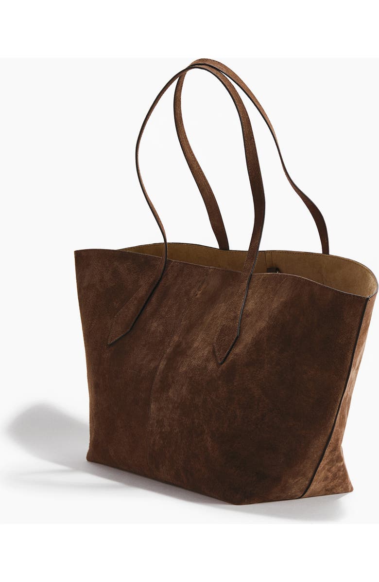 H&M Suede Shopper, Alternate, color, Brown