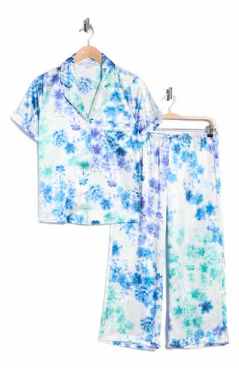 Lucille Satin Crop Long Pajamas