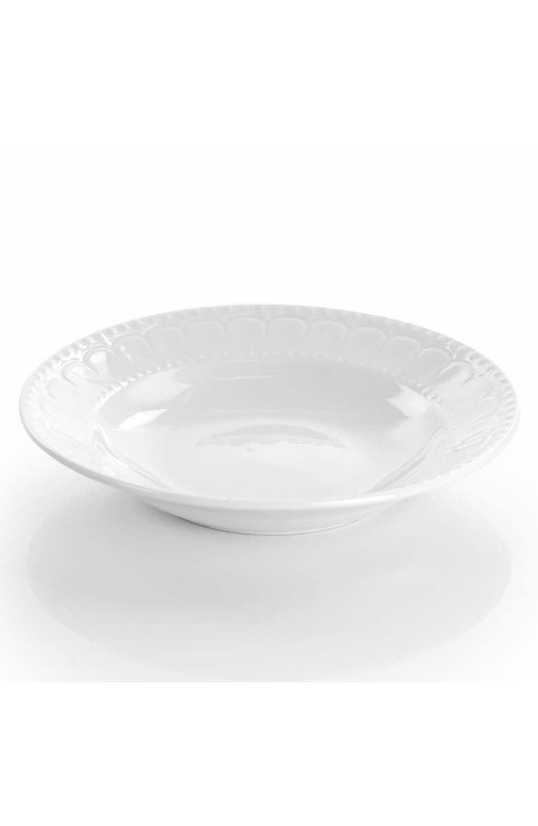 Elama Charlotte 20 Piece Porcelain Dinnerware Set, Alternate, color, White