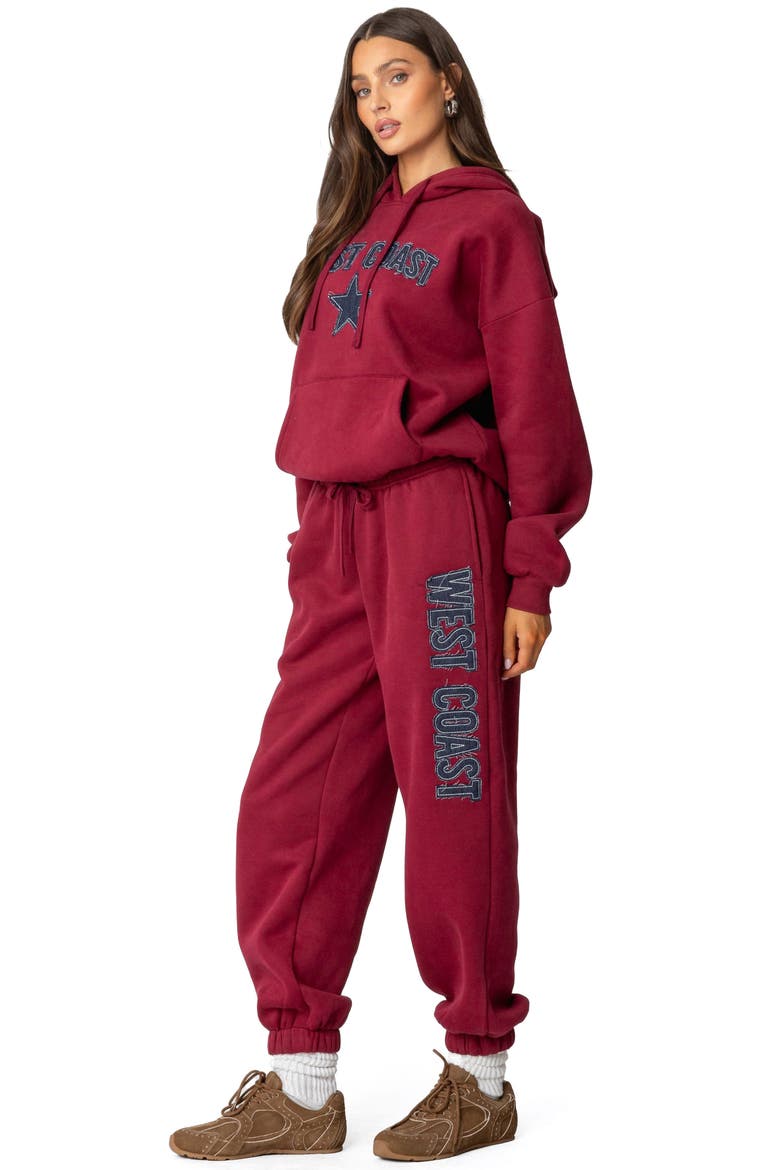 West Coast Hoodie, Alternate, color, BURGUNDY