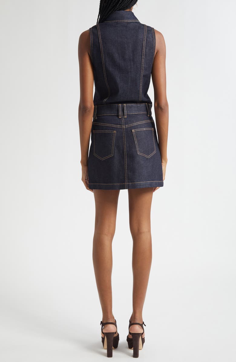 Ramy Brook Jenna Sleeveless Denim Minidress, Alternate, color, Resin Rinse