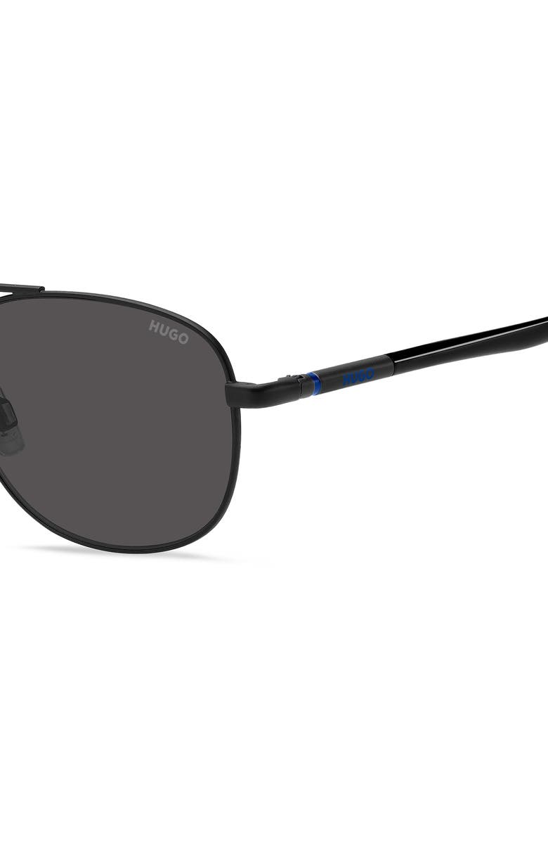 BOSS 56mm Navigator Sunglasses, Alternate, color, Matte Black/ Grey
