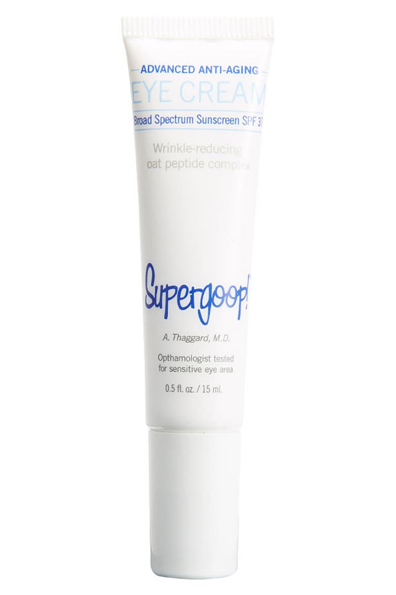 Supergoop! Advanced Anti-Aging Eye Cream SPF 37, Main, color, NO COLOR