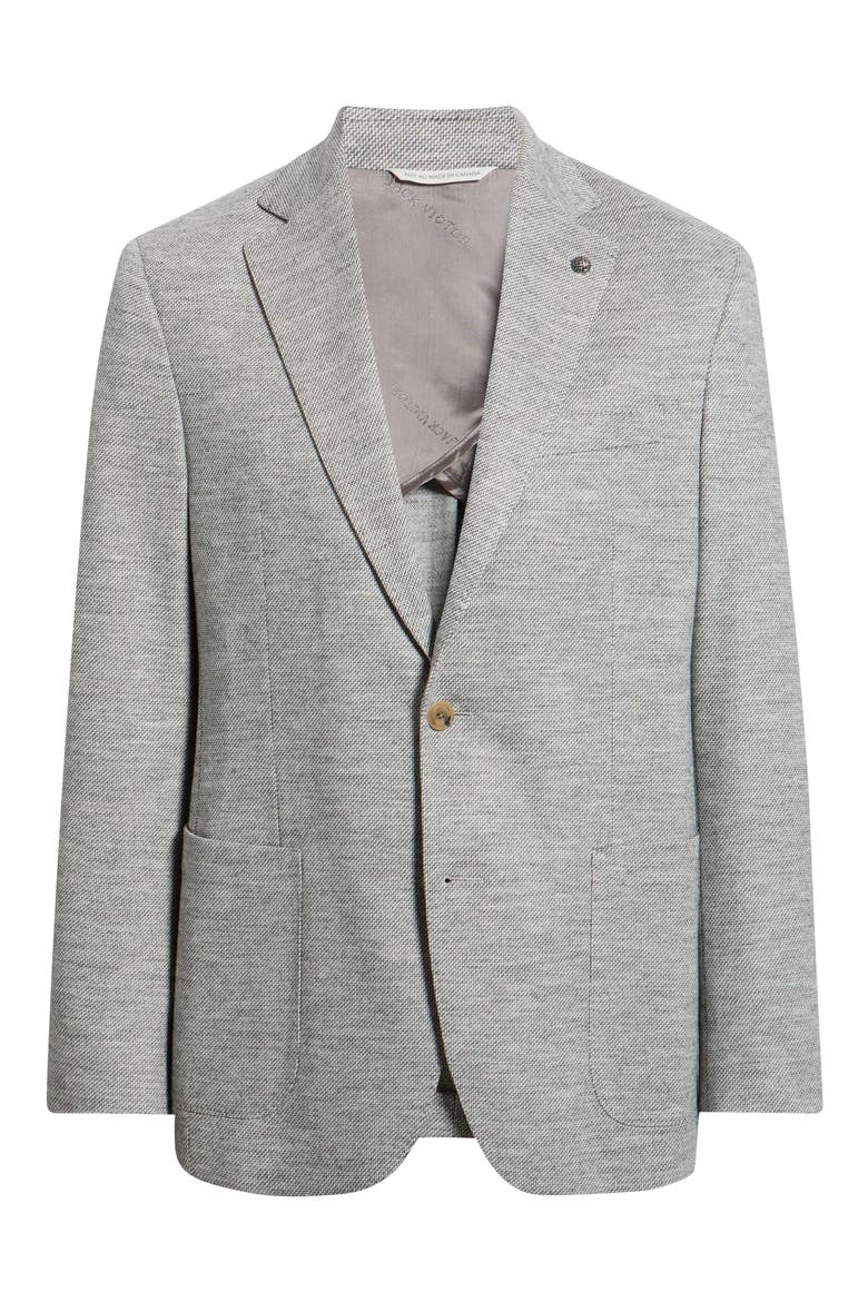 Hampton Textured Wool Blend Mélange Comfortwear Sport Coat, Main, color, LIGHT GREY