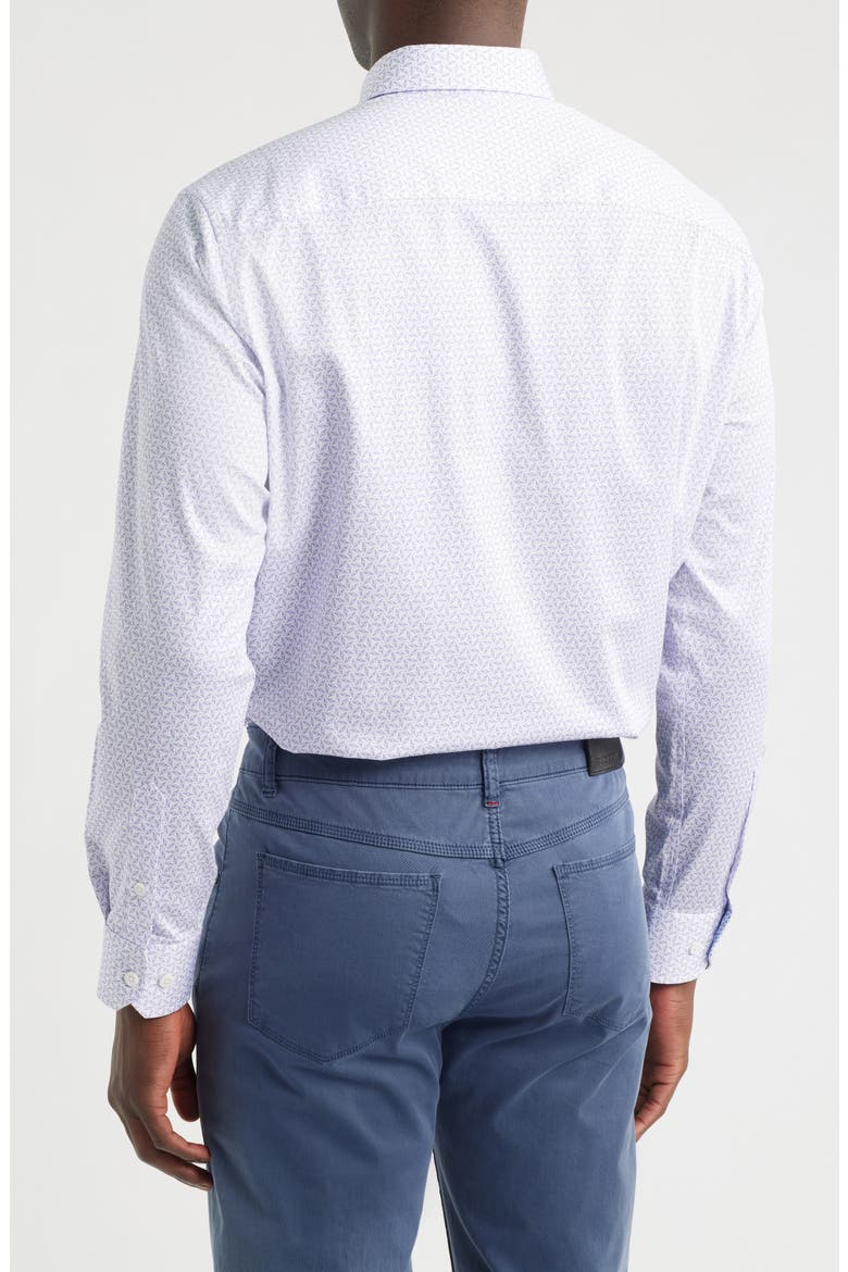 Logan Print Button-Up Shirt, Alternate, color, PURPLE PINWHEEL