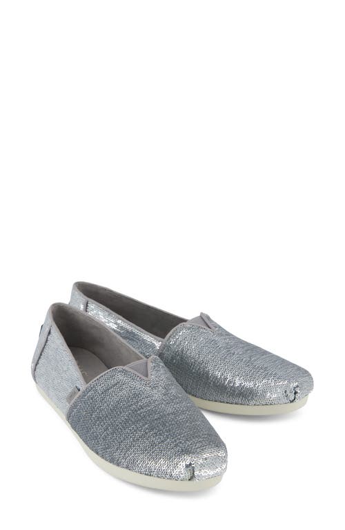 Toms Alpargata Slip-on In Silver