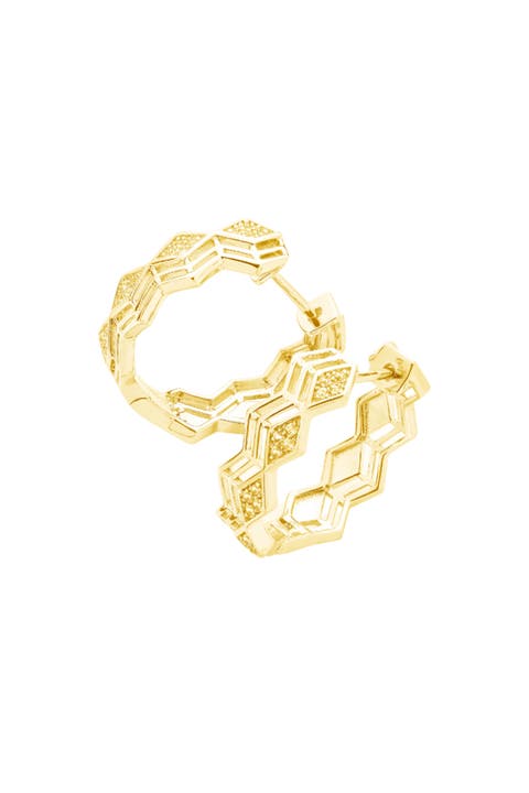 Art Deco Triangle Hoops