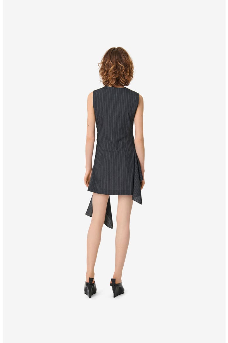 The Klea Mini Dress, Alternate, color, DARK GREY PINSTRIPES