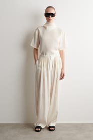 COS Draped Pleated Straight-leg Trousers
