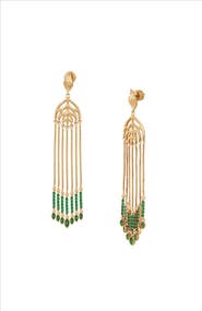 RETRO CHIC Verdant Whisper Tassels Earrings