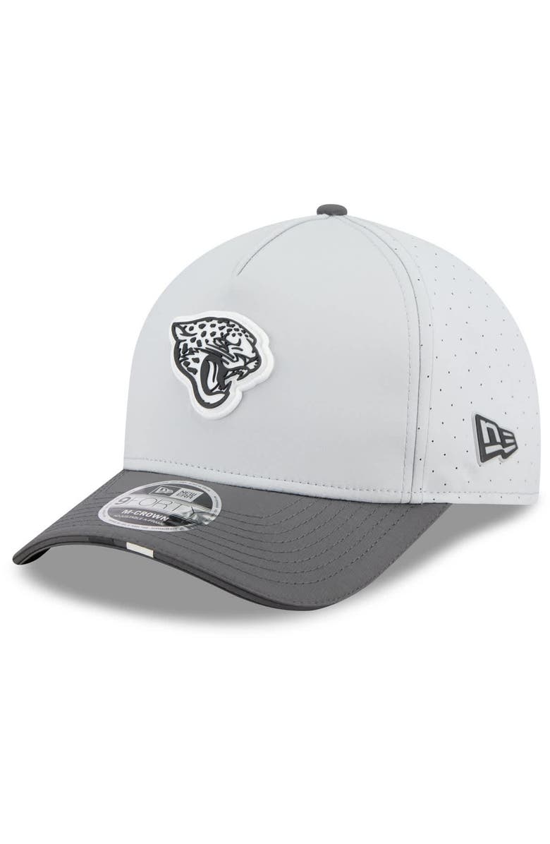 New Era Men's New Era Gray/Graphite Jacksonville Jaguars 2025 NFL Training Camp A-Frame 9FORTY Adjustable Hat, Main, color, Gray