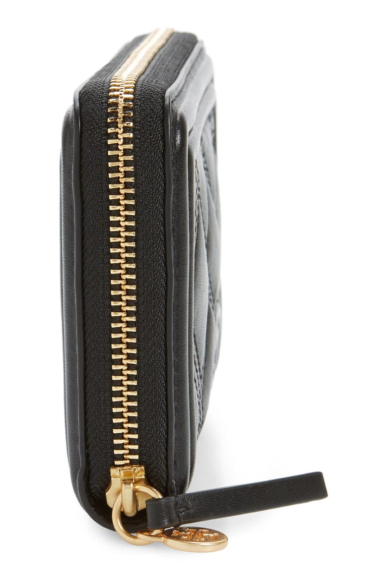 Fleming Quilted Leather Continental Wallet, Alternate, color, BLACK