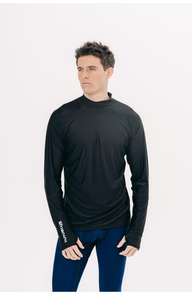TUTUBLUE Men's Pullover Rash Guard Swim Top - UPF 50+, Alternate, color, Deep Black