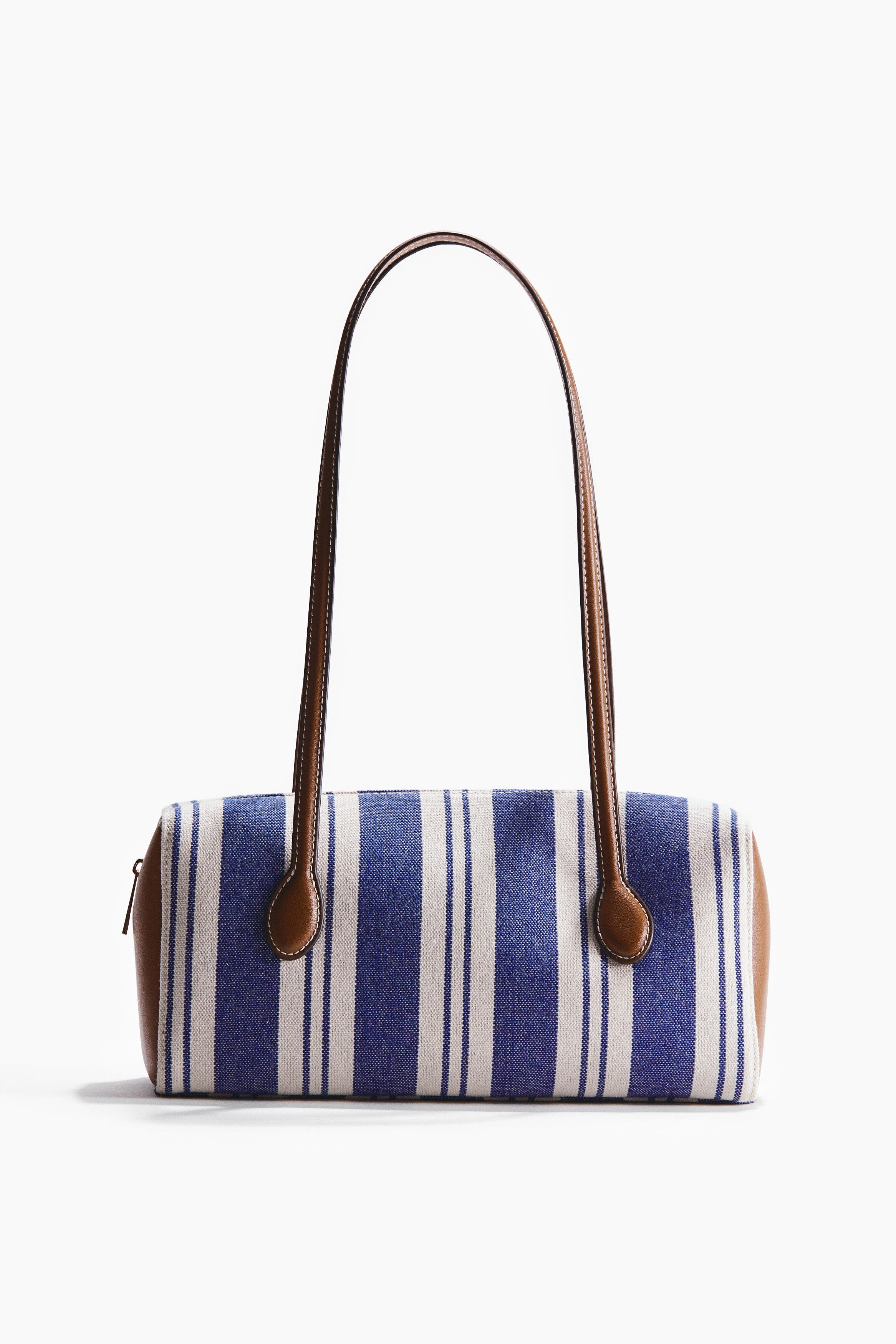 H&M Rectangular Canvas Shoulder Bag, Main, color, Blue/Striped