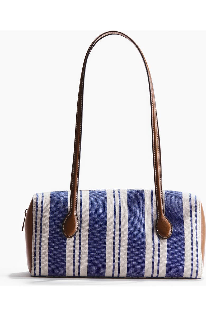 H&M Rectangular Canvas Shoulder Bag, Main, color, Blue/Striped