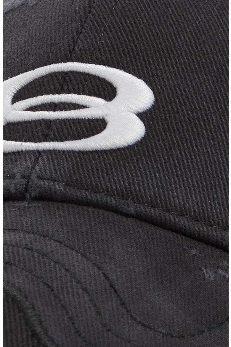 Double Unity Embroidered Distressed Baseball Cap, Alternate, color, BLACK/ WHITE