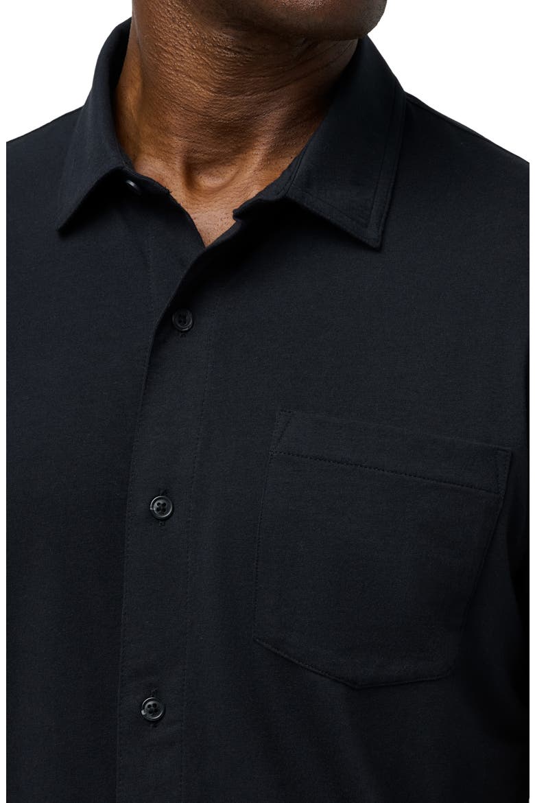 Sands of Time Short Sleeve Stretch Button-Up Shirt, Alternate, color, BLACK