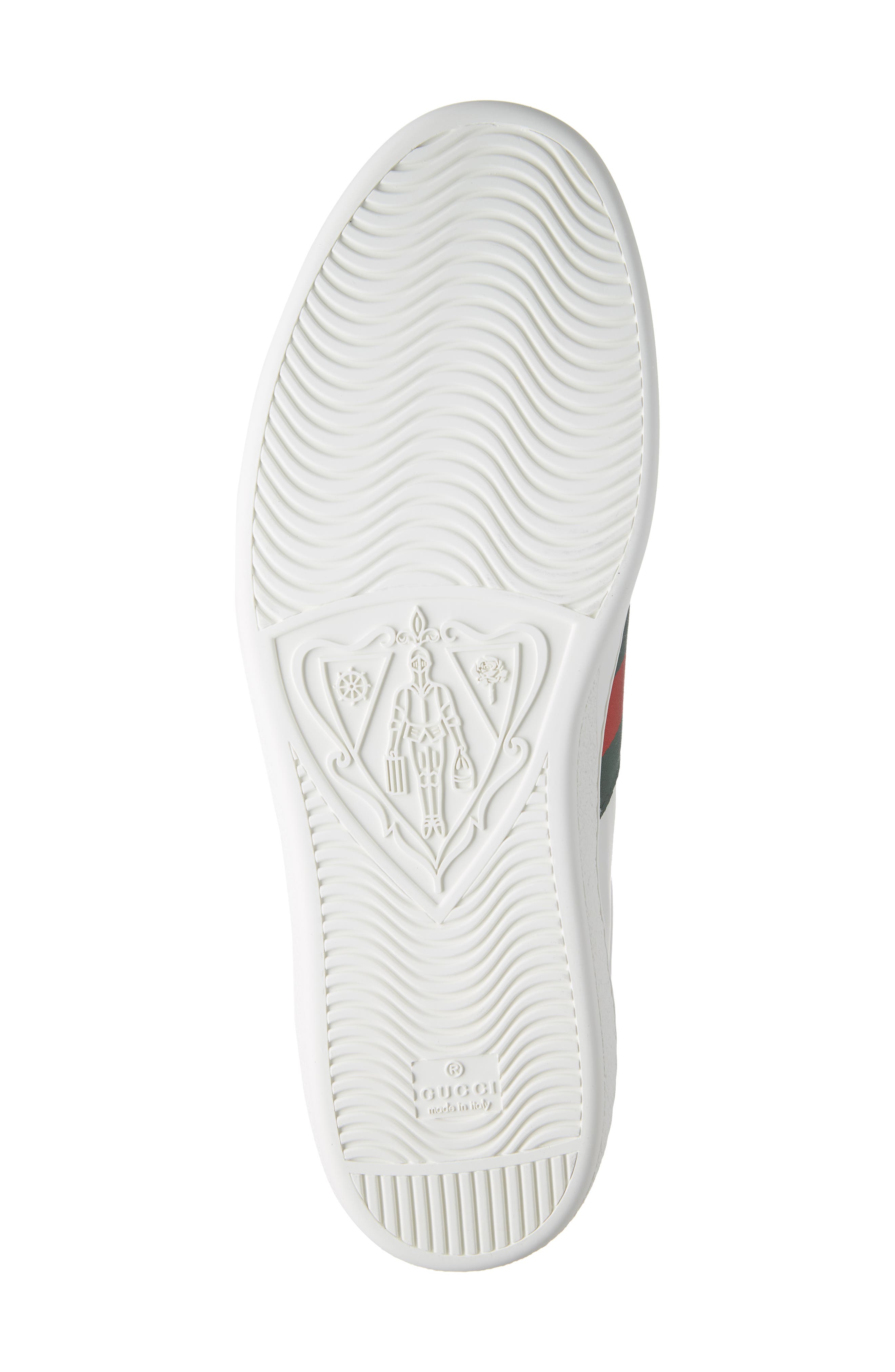 Gucci New Ace Sneaker, Alternate, color, White Leather