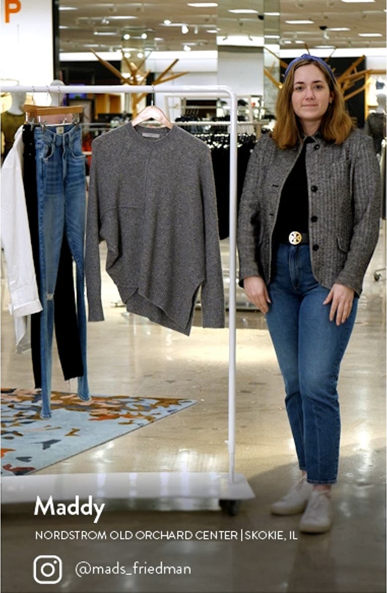 Lock Asymmetric Hem Crewneck Sweater, sales video thumbnail