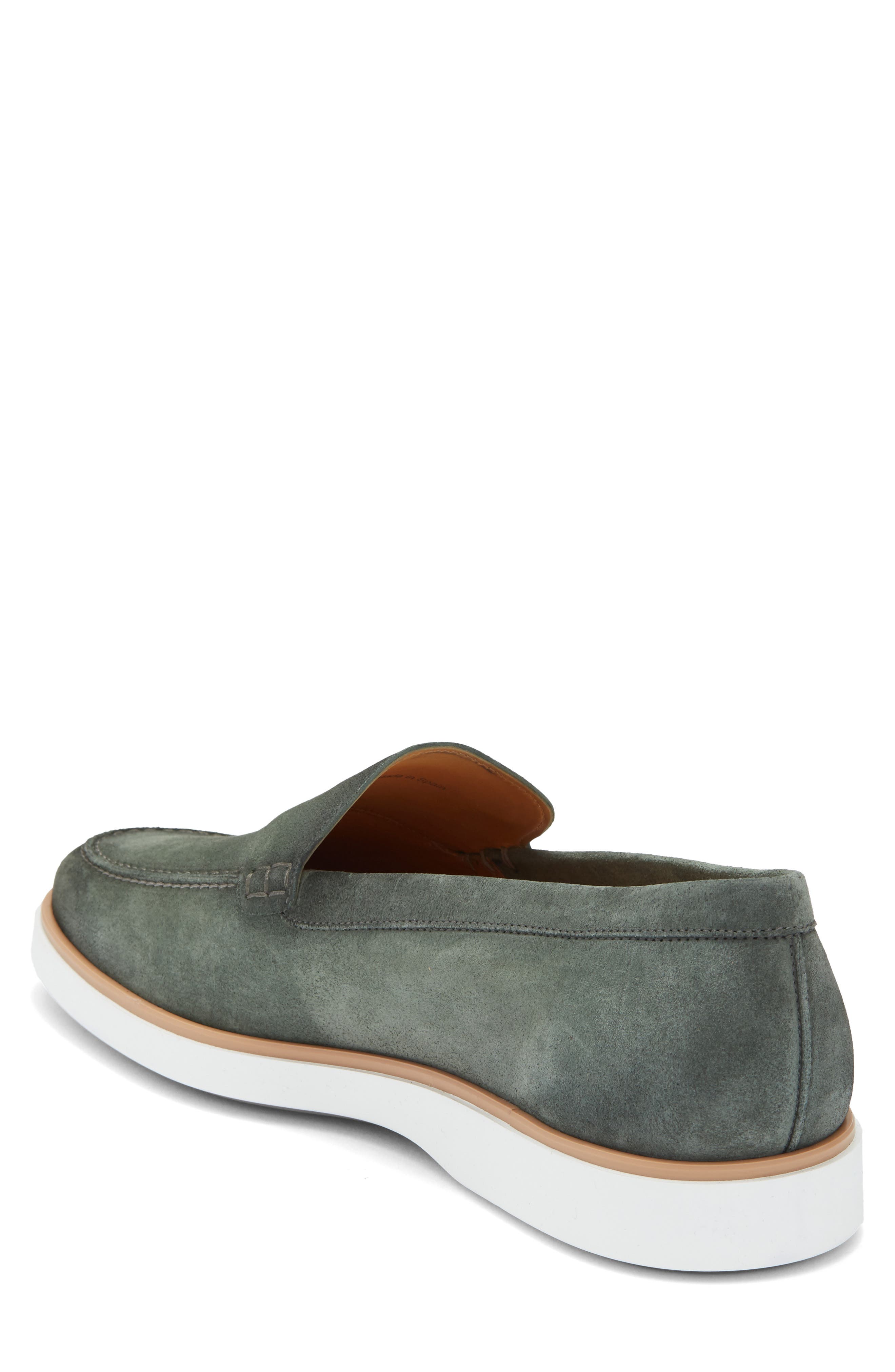 Suede Loafer, Alternate, color, GREEN
