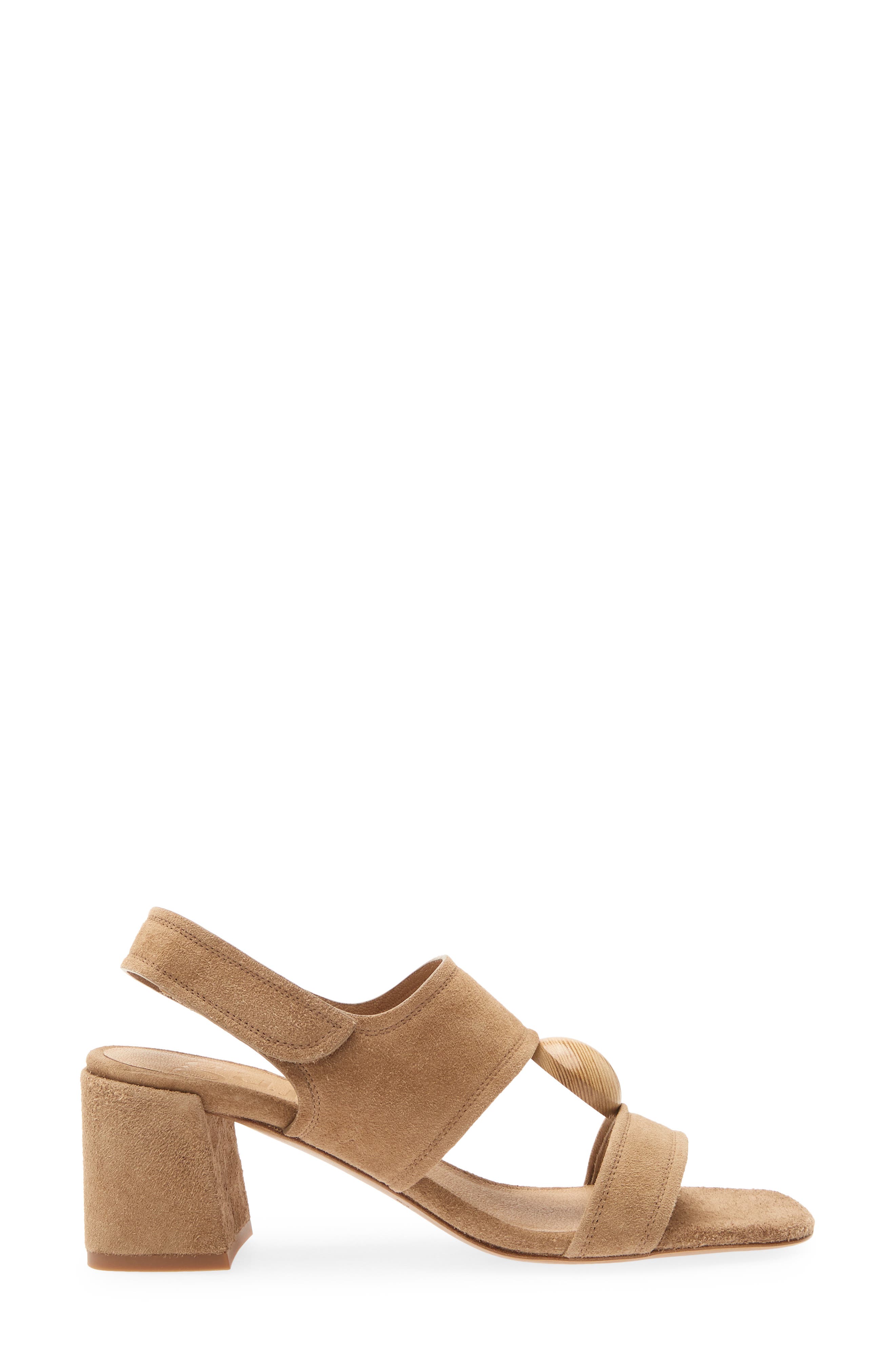 Uriana Leather Block Heel Sandal, Alternate, color, BEIGE PLUSH SUEDE/ ASH