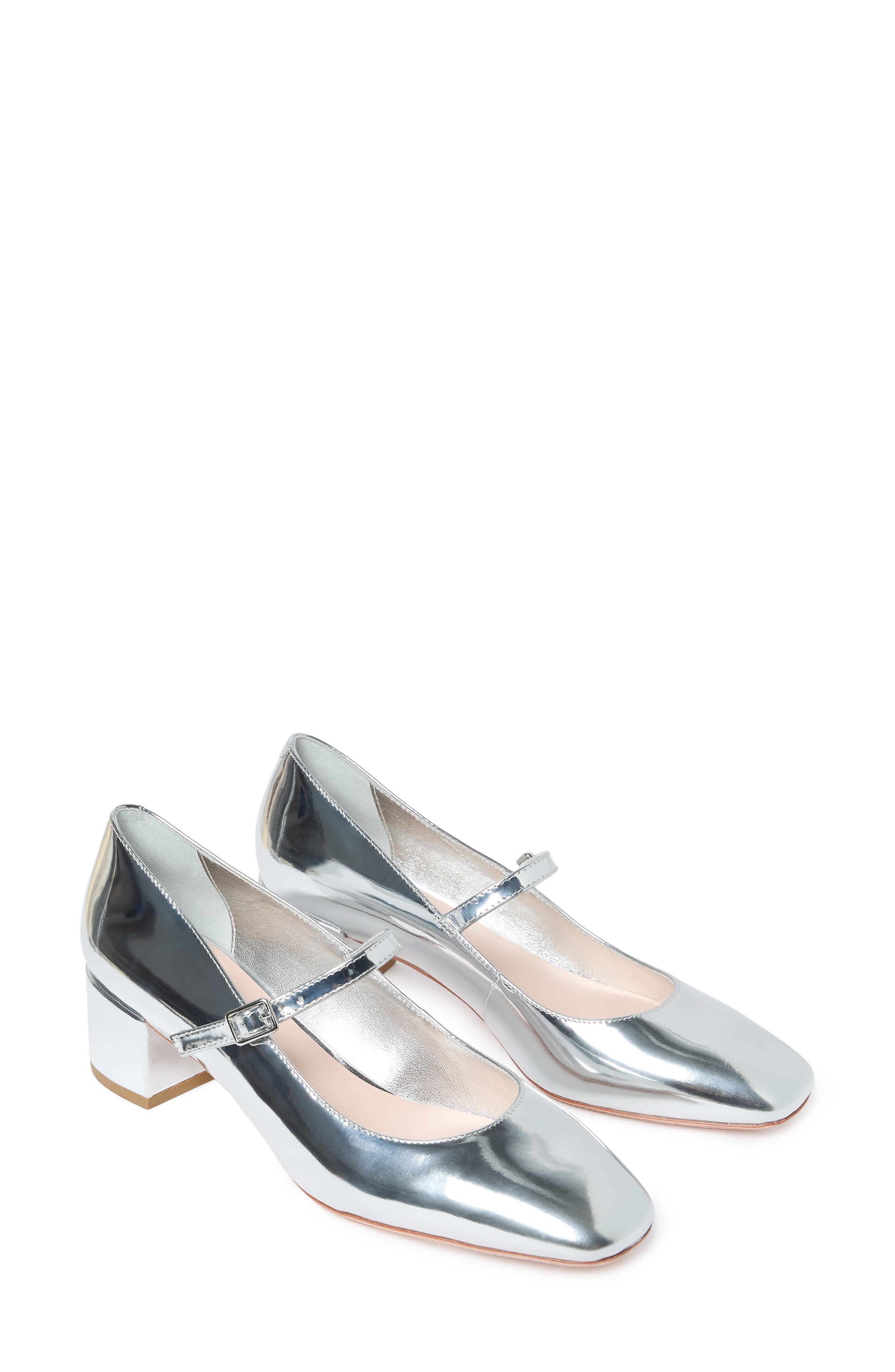 Loeffler Randall Lyra Mary Jane Pump, Alternate, color, Silver