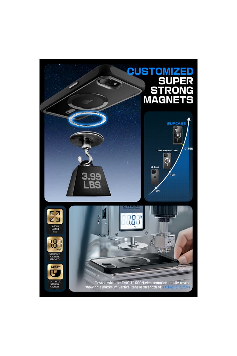 UB MAG Series iPhone 16e Clear Slim MagSafe Case, Alternate, color, Black - iPhone 16e