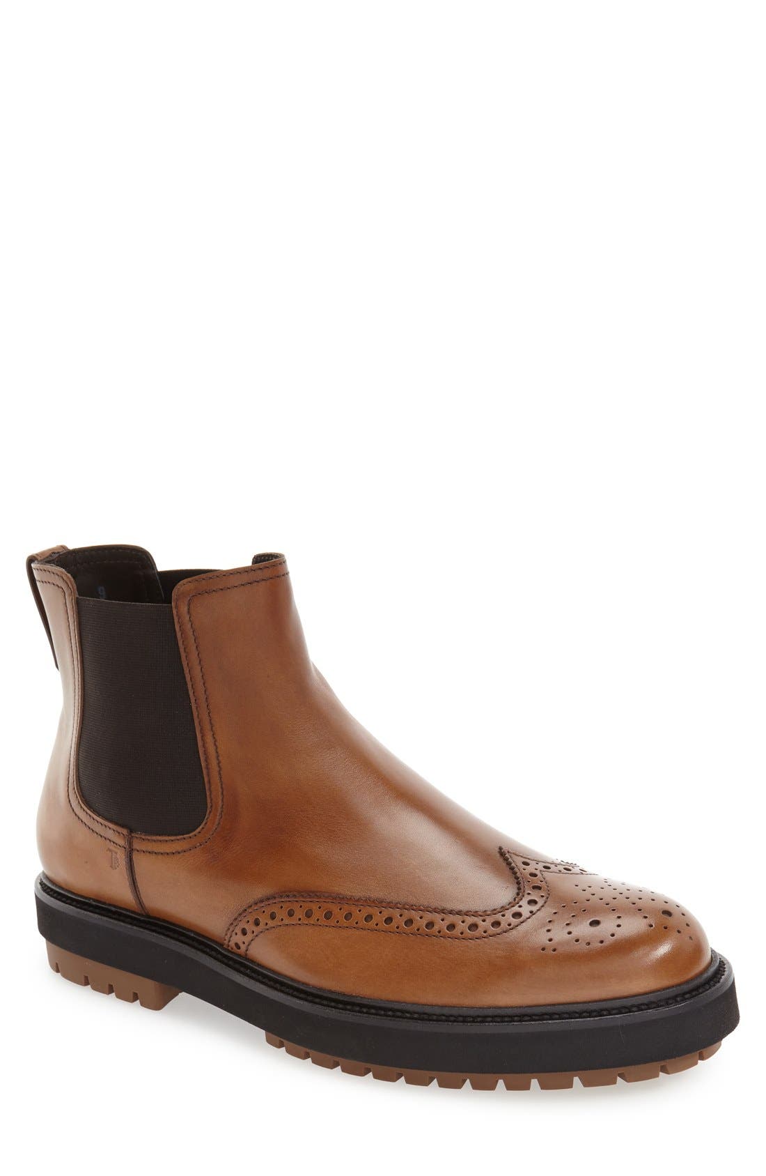 Tod's Lug Sole Chelsea Boot, Main, color, 