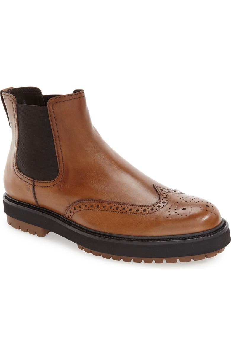 Tod's Lug Sole Chelsea Boot, Main, color,