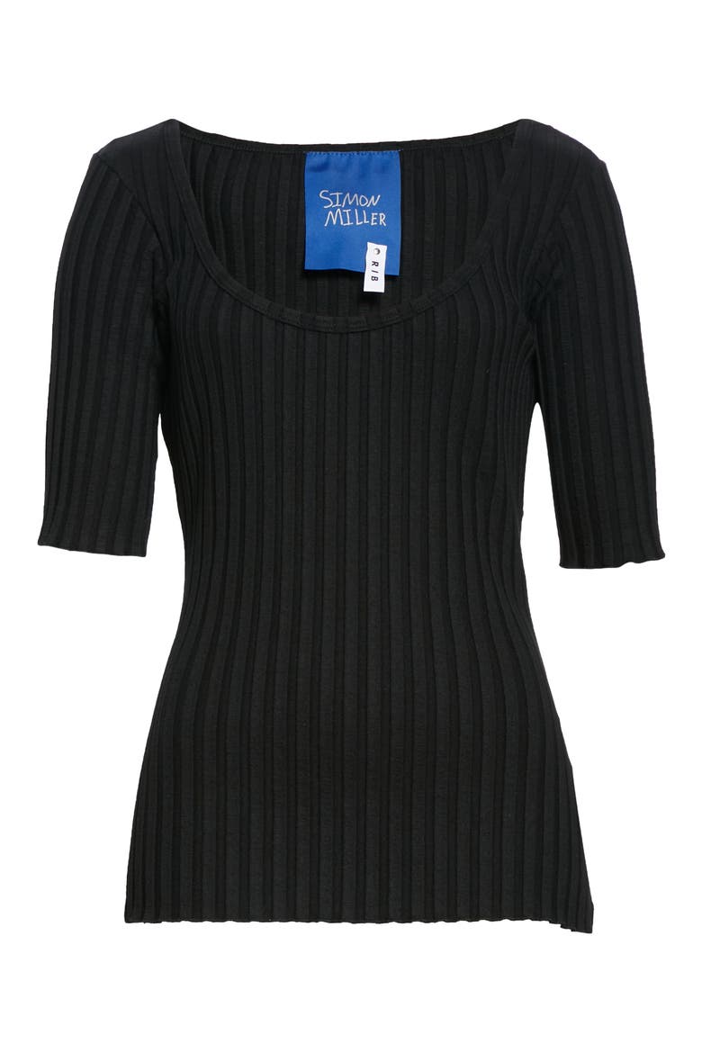 RIB by Simon Miller Vista Rib Top, Alternate, color, BLACK