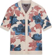 Ted Baker Ashqara Floral Knit Button-Up Shirt
