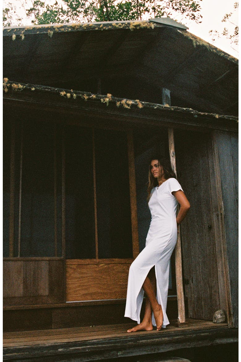 Coast Cotton T-Shirt Maxi Dress, Alternate, color, WHITE