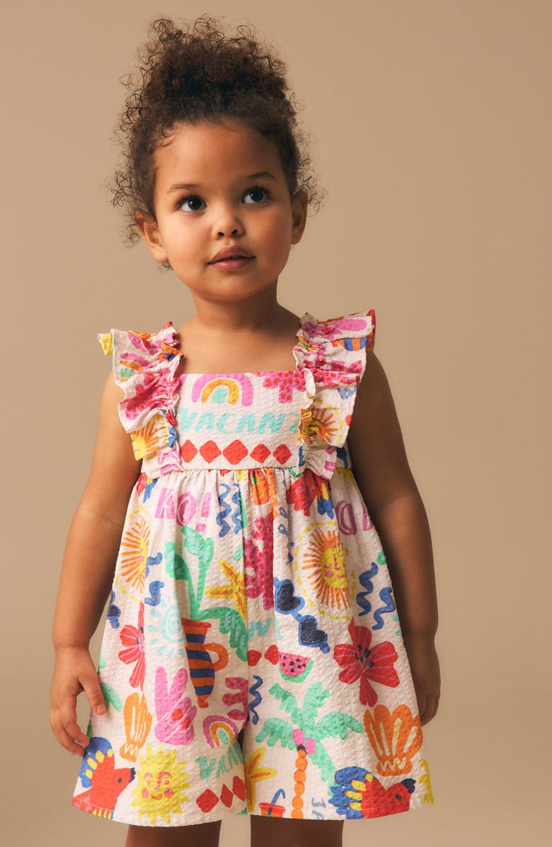 NEXT Kids' Holiday Print Romper, Alternate, color, Multi