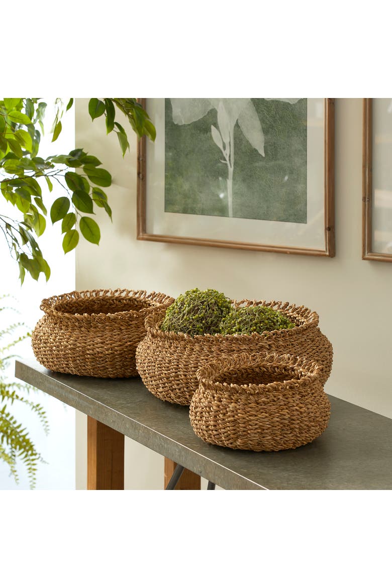 Seagrass Loop Baskets Set of 3, Alternate, color, Brown