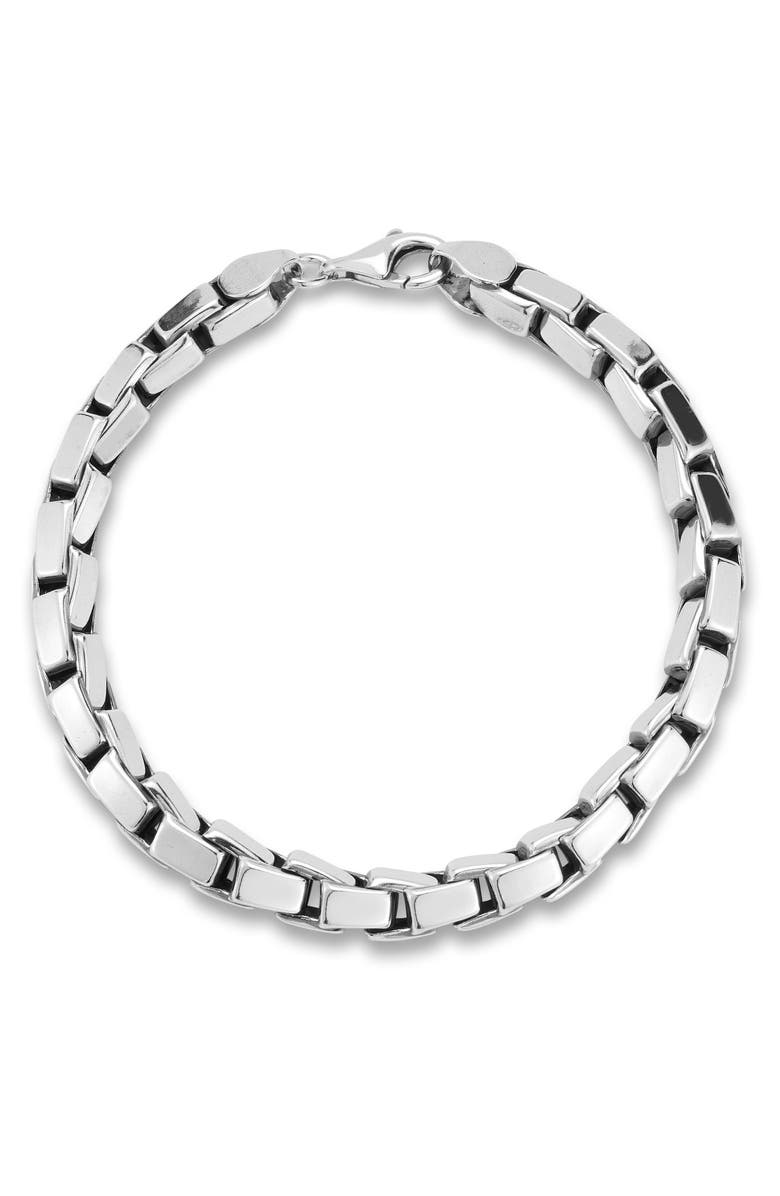 Yield of Men Men's Box Chain Bracelet, Main, color, Silver