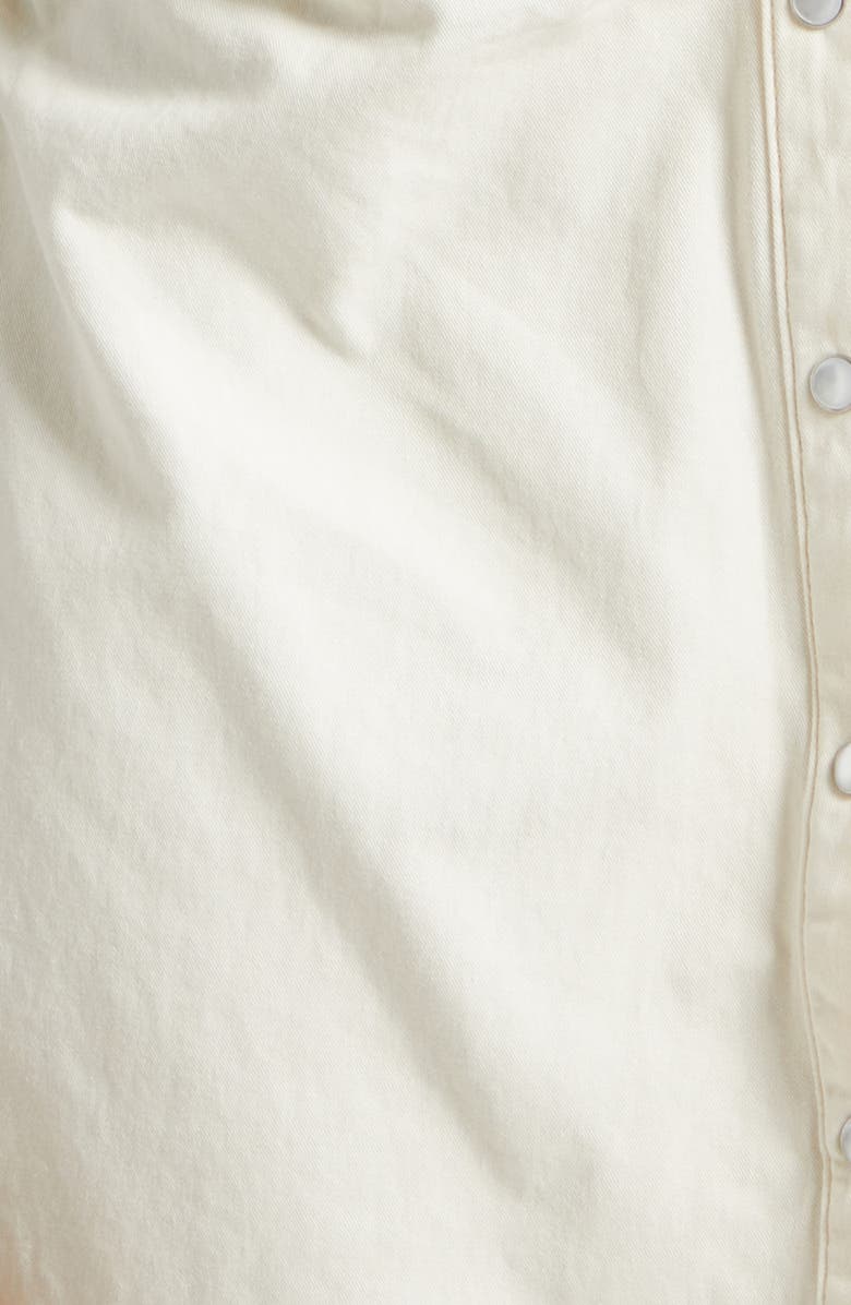 Veronica Beard Maura Sleeveless Mini Shirtdress, Alternate, color, Ecru