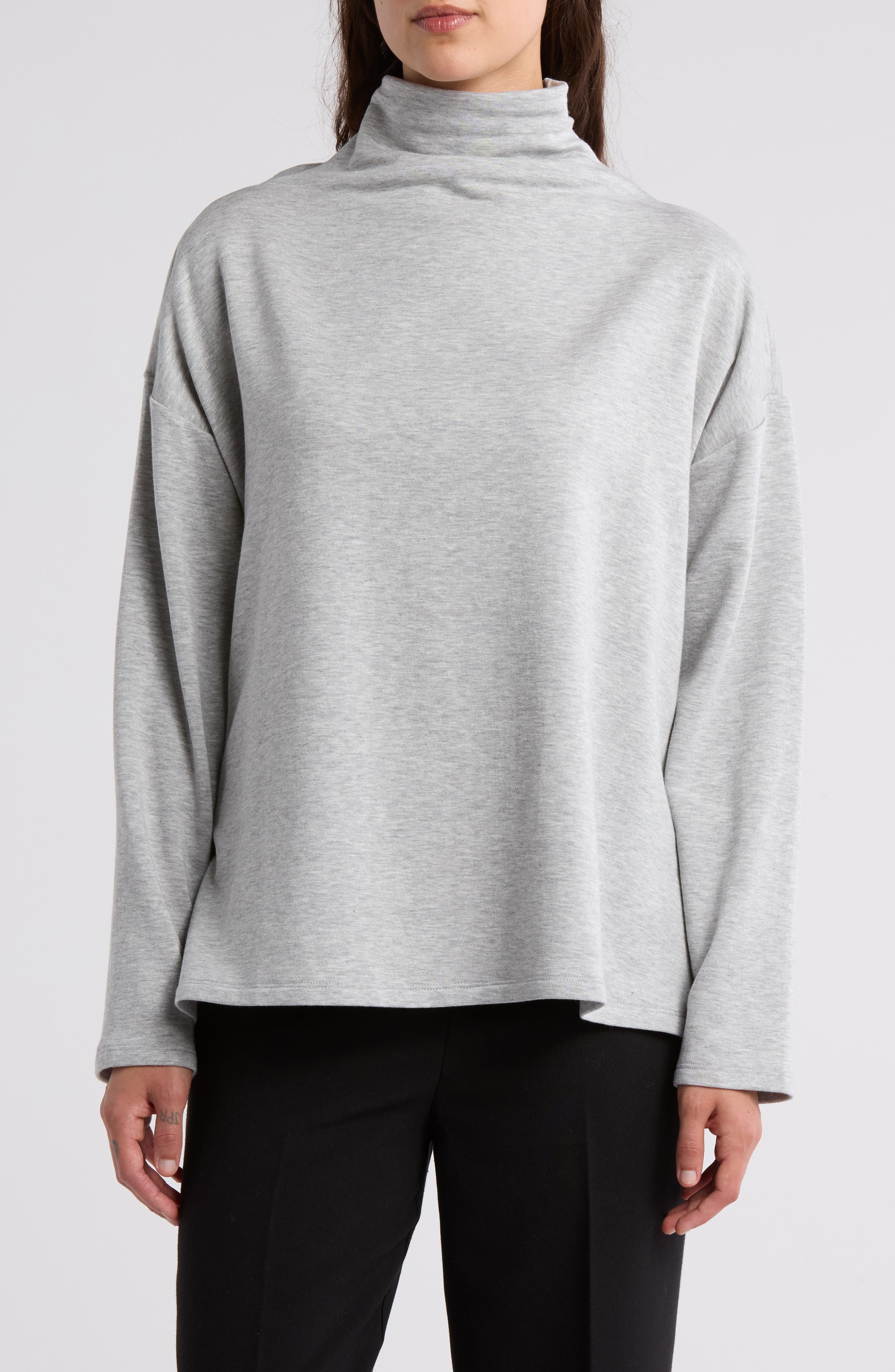 Eileen Fisher Funnel Neck Boxy Top