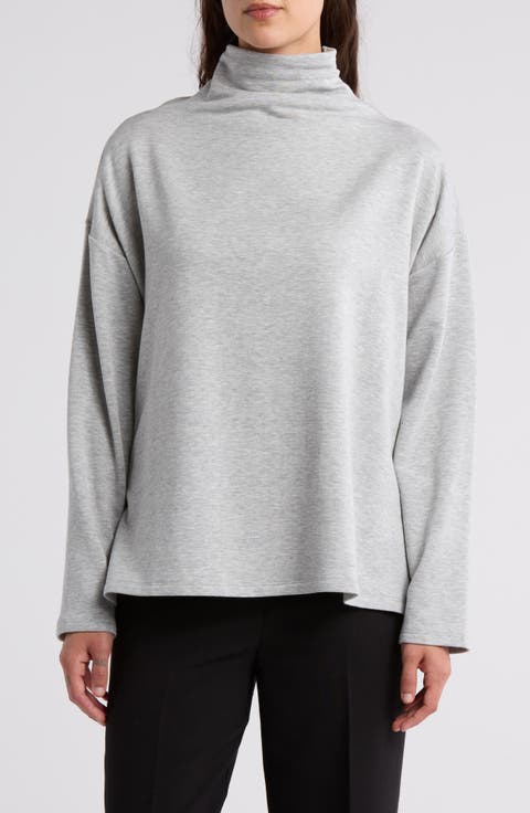 Funnel Neck Boxy Top