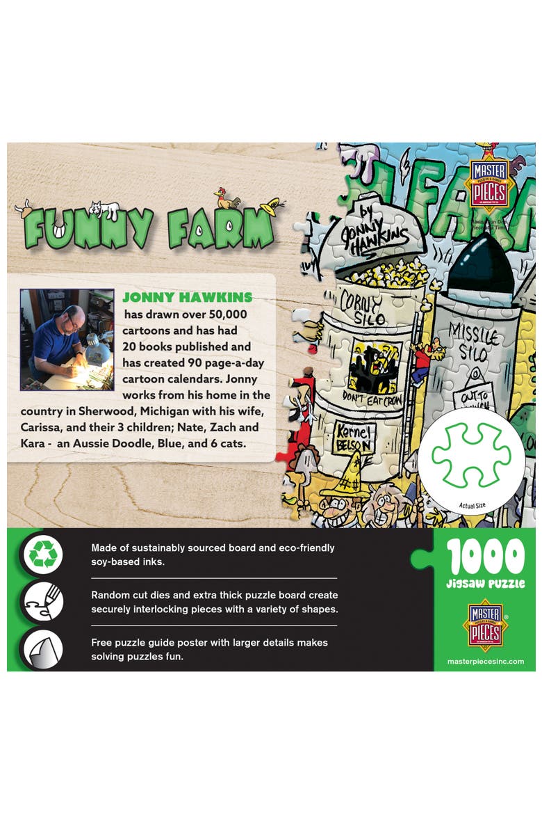 Funny Farm 1000 Piece Jigsaw Puzzle, Alternate, color, Multicolor