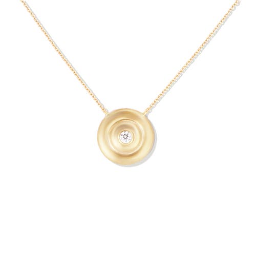 Campbell + Charlotte Evolve Small Disk Pendant Necklace In Gold